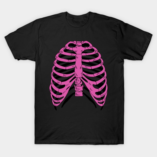 Pink ribs T-Shirt by Leprekonovich